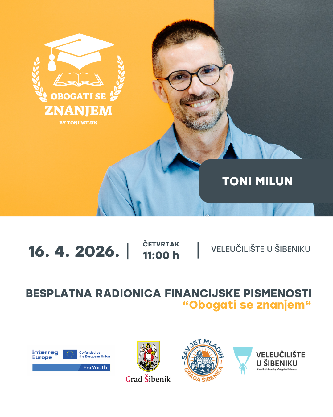 Besplatna edukativna radionica "Obogati se znanjem" profesora Tonija Miluna 